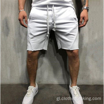 Pantalón corto casual de ximnasia para homes con petos